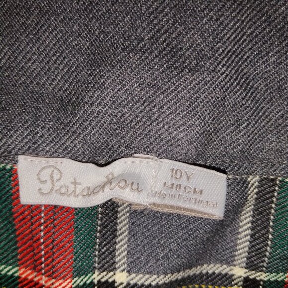 New without tags girls PATACHOU red and gray plaid skirt with pleats size 10 - Picture 3 of 3